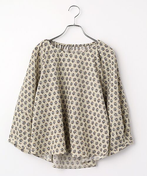 LOGEMENT DE CLAIRE / ロジュモンドクレール シャツ・ブラウス | 【アソートプリントランタンブラウス】（ナチュラル）