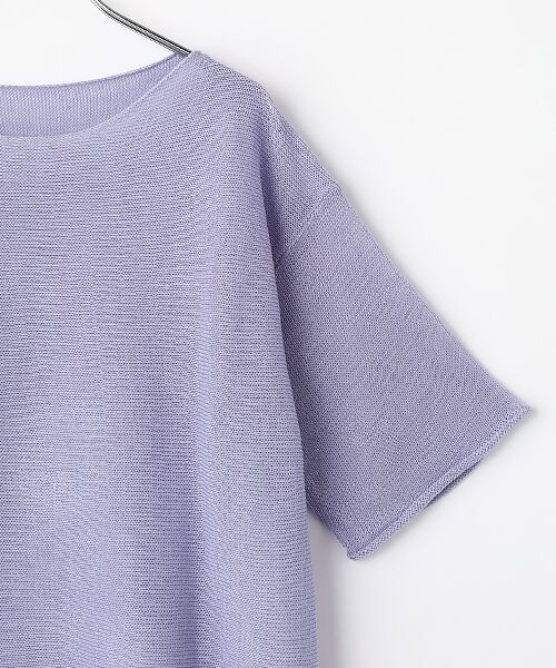 LOGEMENT DE CLAIRE / ロジュモンドクレール ニット・セーター | 【麻タッチ天竺ボートネックハーフスリーブプルオーバー】 | 詳細3