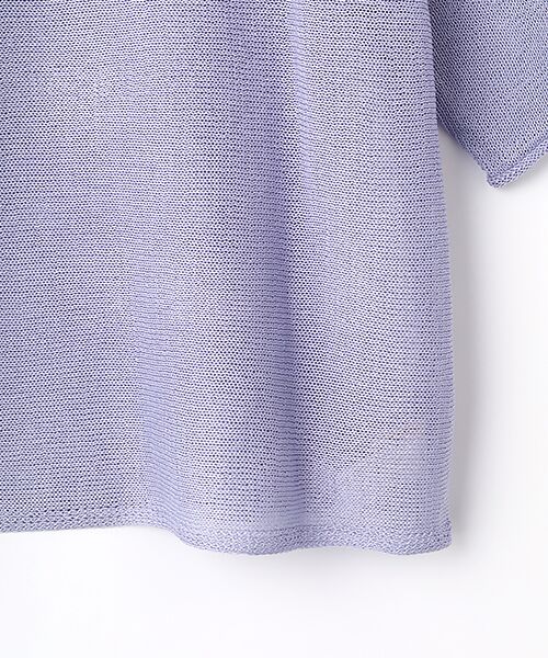 LOGEMENT DE CLAIRE / ロジュモンドクレール ニット・セーター | 【麻タッチ天竺ボートネックハーフスリーブプルオーバー】 | 詳細4