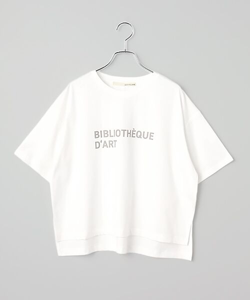 LOGEMENT DE CLAIRE / ロジュモンドクレール カットソー | 【コットンロゴプリントtシャツ】（オフホワイト）