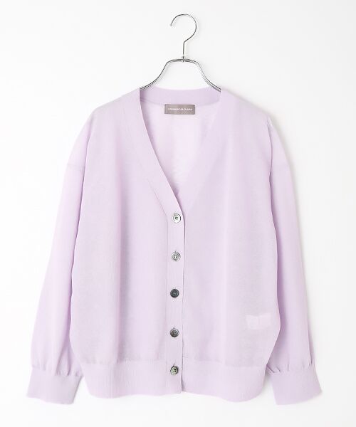LOGEMENT DE CLAIRE / ロジュモンドクレール カーディガン・ボレロ | Vネックカーディガン（ラベンダー）