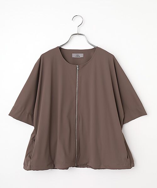 LOGEMENT DE CLAIRE / ロジュモンドクレール ブルゾン | 【Allease/オールイーズ】ハーフスリーブジップ（ブラウン）