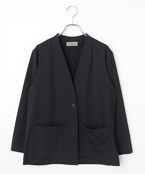 LOGEMENT DE CLAIRE / ロジュモンドクレール ノーカラージャケット | 【Allease/オールイーズ】ノーカラージャケット（ブラック）