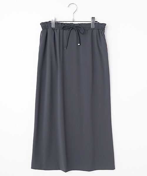 LOGEMENT DE CLAIRE / ロジュモンドクレール ロング・マキシ丈スカート | 【Allease/オールイーズ】イージーロングスカート（チャコールグレー）