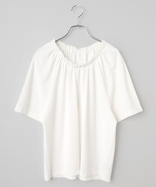 LOGEMENT DE CLAIRE / ロジュモンドクレール カットソー | 【Allease/オールイーズ】ギャザーカットブラウス（オフ）