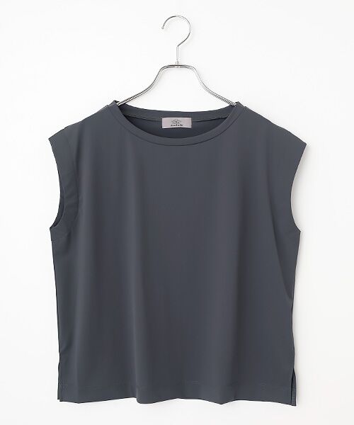 LOGEMENT DE CLAIRE / ロジュモンドクレール カットソー | 【Allease/オールイーズ】ノースリーブプルオーバー（チャコールグレー）