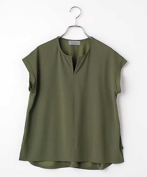 LOGEMENT DE CLAIRE / ロジュモンドクレール カットソー | 【Allease/オールイーズ】キーネックノースリーブプル（カーキ）