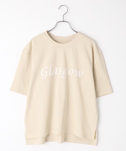 LOGEMENT DE CLAIRE / ロジュモンドクレール Tシャツ | 【LOURMARIN】ロゴプリントTシャツ（ベージュ）