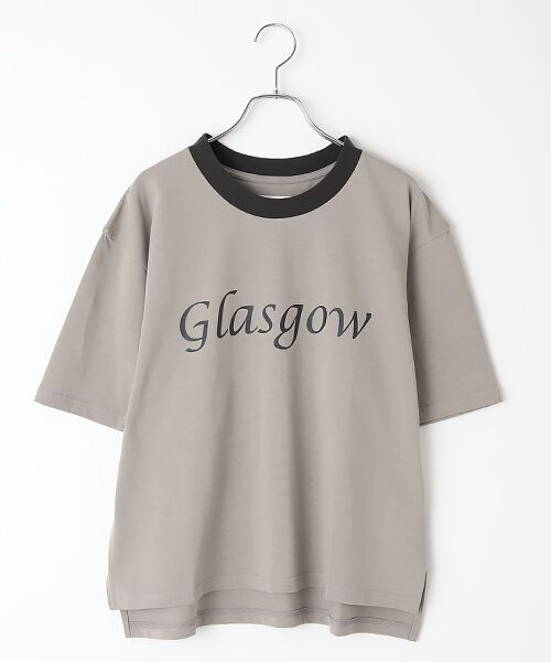 LOGEMENT DE CLAIRE / ロジュモンドクレール Tシャツ | 【LOURMARIN】ロゴプリントTシャツ（ライトグレー）