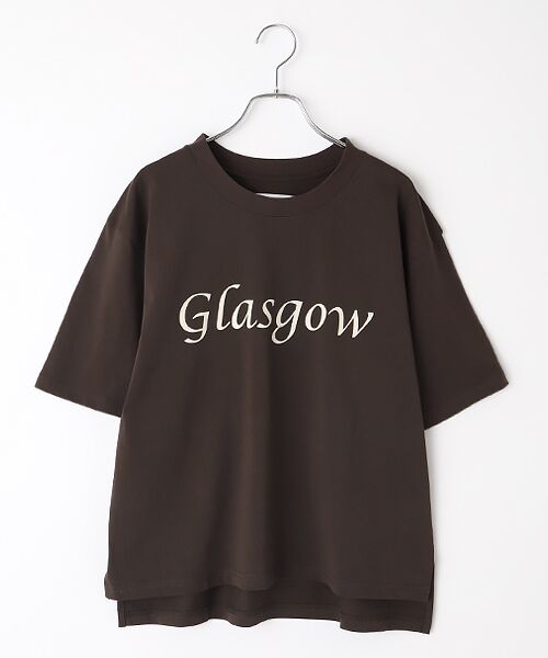 LOGEMENT DE CLAIRE / ロジュモンドクレール Tシャツ | 【LOURMARIN】ロゴプリントTシャツ（ブラウン）