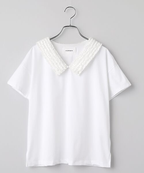 LOGEMENT DE CLAIRE / ロジュモンドクレール カットソー | 【LOURMARIN】フリルカラープルオーバー（オフ）