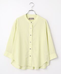 LOGEMENT DE CLAIRE / ロジュモンドクレール シャツ・ブラウス | 7分袖バンドカラーシャツ