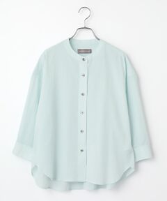 LOGEMENT DE CLAIRE / ロジュモンドクレール シャツ・ブラウス | 7分袖バンドカラーシャツ