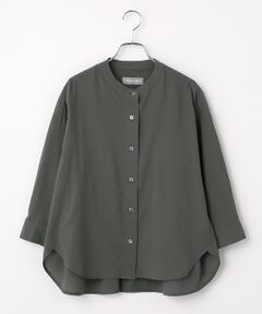LOGEMENT DE CLAIRE / ロジュモンドクレール シャツ・ブラウス | 7分袖バンドカラーシャツ