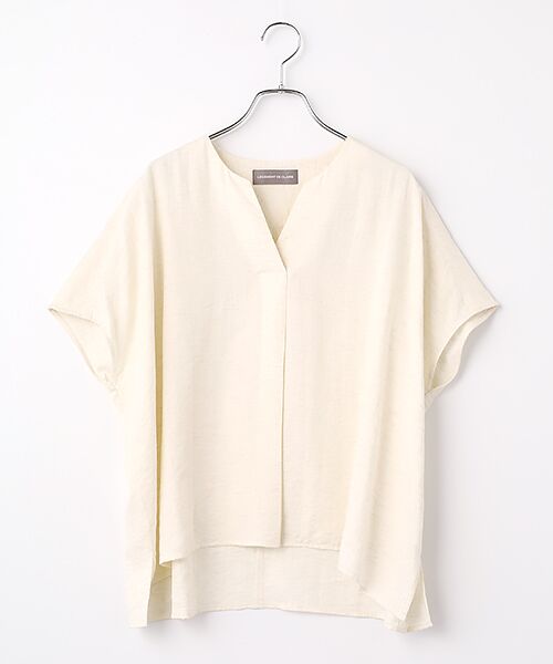 LOGEMENT DE CLAIRE / ロジュモンドクレール シャツ・ブラウス | キーネックブラウス（オフホワイト）