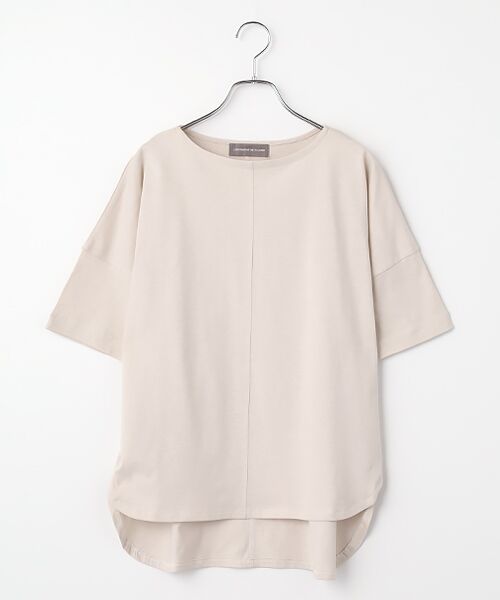 LOGEMENT DE CLAIRE / ロジュモンドクレール カットソー | ラウンドヘムボートネックプルオーバー（ライトベージュ）