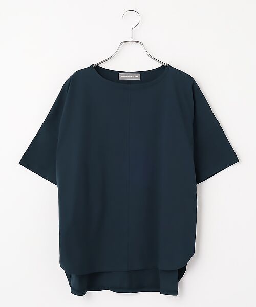 LOGEMENT DE CLAIRE / ロジュモンドクレール カットソー | ラウンドヘムボートネックプルオーバー（ダークネイビー）