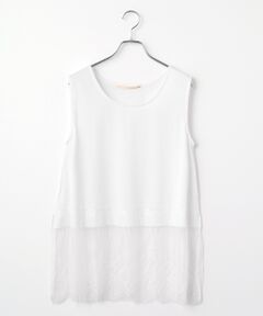 LOGEMENT DE CLAIRE / ロジュモンドクレール タンクトップ | 【レース付きタンクトップ】