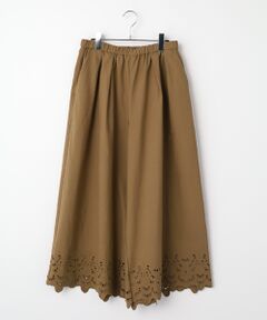 LOGEMENT DE CLAIRE / ロジュモンドクレール その他パンツ | 【LOURMARIN】スカラップ刺しゅうワイドキュロット