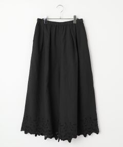 LOGEMENT DE CLAIRE / ロジュモンドクレール その他パンツ | 【LOURMARIN】スカラップ刺しゅうワイドキュロット