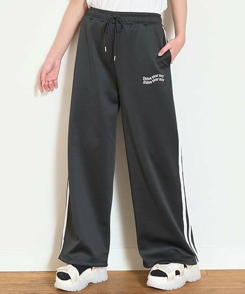 Lovetoxic / ラブトキシック その他パンツ | 【LTXC】【akane】【接触冷感/ひんやり】トラックパンツ（黒）