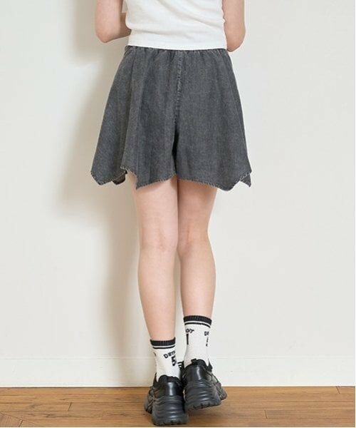 Lovetoxic / ラブトキシック ショート・ハーフ・半端丈パンツ | 【LTXC】シャツ巻き風デニムキュロット | 詳細3