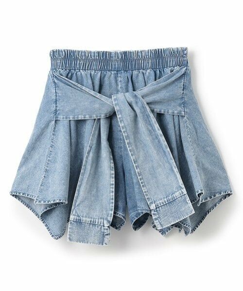 Lovetoxic / ラブトキシック ショート・ハーフ・半端丈パンツ | 【LTXC】シャツ巻き風デニムキュロット | 詳細4