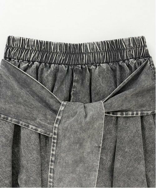 Lovetoxic / ラブトキシック ショート・ハーフ・半端丈パンツ | 【LTXC】シャツ巻き風デニムキュロット | 詳細7