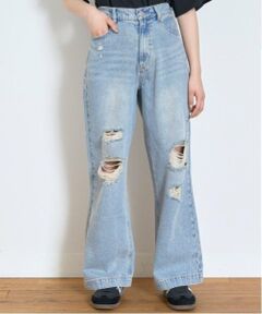 Lovetoxic / ラブトキシック その他パンツ | 【LTXC】ダメージデニムワイドパンツ