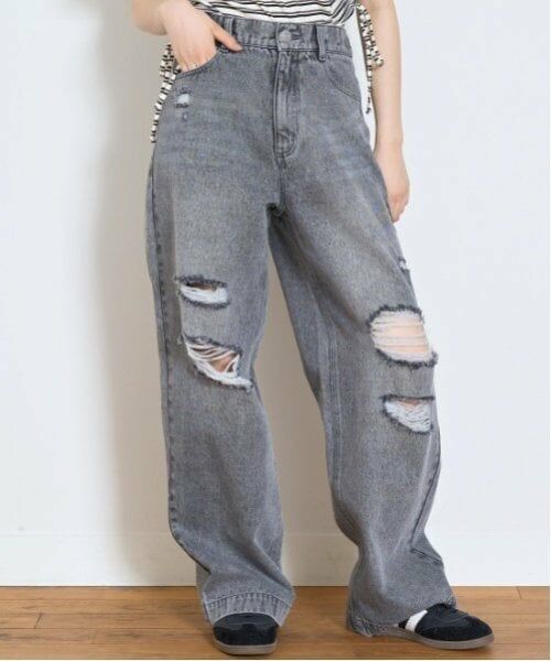Lovetoxic / ラブトキシック その他パンツ | 【LTXC】ダメージデニムワイドパンツ | 詳細3