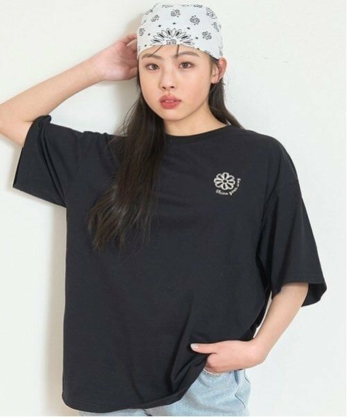 Lovetoxic / ラブトキシック Tシャツ | 【LTXC】【akane】【吸水速乾/さらさら】ルーズTシャツ（黒）