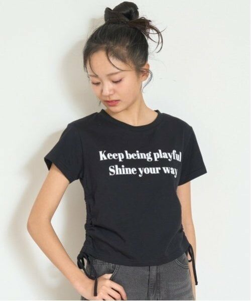 Lovetoxic / ラブトキシック Tシャツ | 【LTXC】【akane】【吸水速乾/さらさら】ドロストTシャツ（黒）