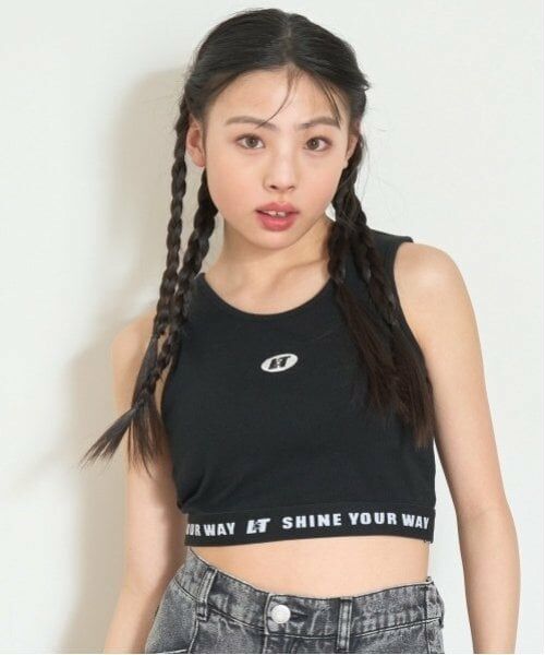 Lovetoxic / ラブトキシック キャミソール・チューブトップ | 【LTXC】【akane】【吸水速乾/さらさら】タンクトップ（黒）