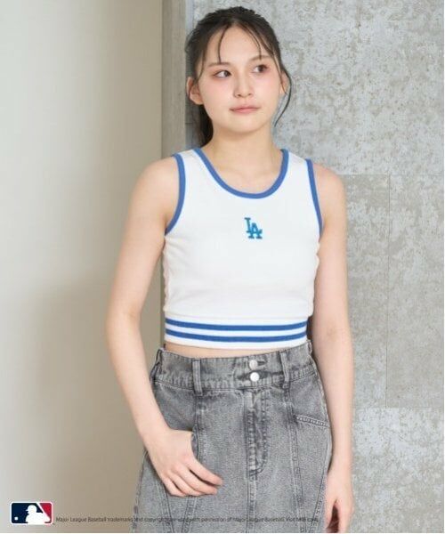 Lovetoxic / ラブトキシック キャミソール・チューブトップ | 【LTXC】【MLB】【吸水速乾/さらさら】カップつきタンク（オフ ホワイト）