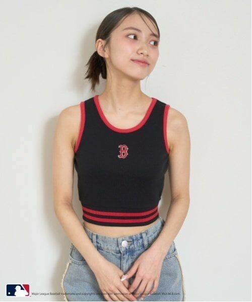 Lovetoxic / ラブトキシック キャミソール・チューブトップ | 【LTXC】【MLB】【吸水速乾/さらさら】カップつきタンク（黒）