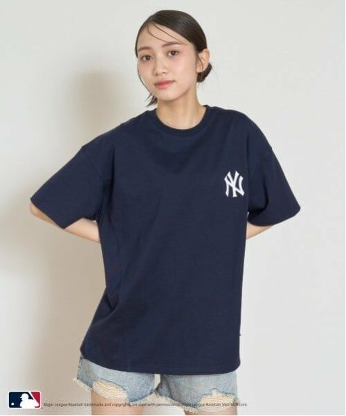 Lovetoxic / ラブトキシック Tシャツ | 【LTXC】【MLB】【吸水速乾/さらさら】【綿100％】ルーズTシャツ（紺）