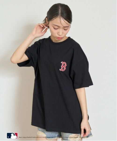 Lovetoxic / ラブトキシック Tシャツ | 【LTXC】【MLB】【吸水速乾/さらさら】【綿100％】ルーズTシャツ（黒）