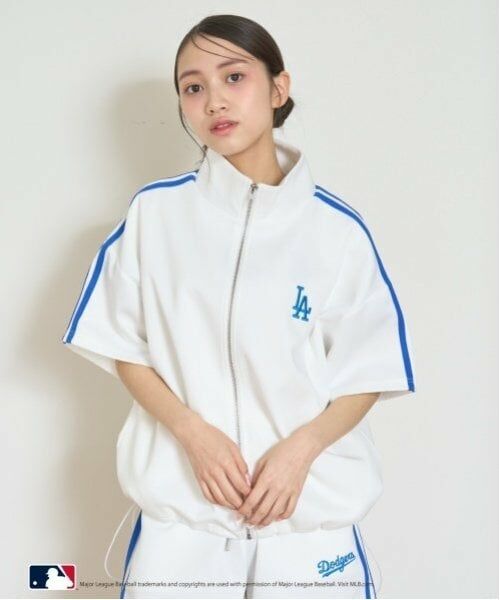 Lovetoxic / ラブトキシック カーディガン・ボレロ | 【LTXC】【MLB】【吸水速乾/さらさら】半袖トラックJK（オフ ホワイト）