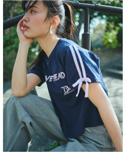 Lovetoxic / ラブトキシック Tシャツ | 【LTXC】【吸水速乾/さらさら】袖リボンゲームT | 詳細1