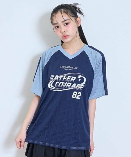 Lovetoxic / ラブトキシック Tシャツ | 【LTXC】ルーズメッシュゲームT（紺）