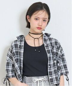 Lovetoxic / ラブトキシック シャツ・ブラウス | 【LTXC】ドロスト半袖チェックシャツ