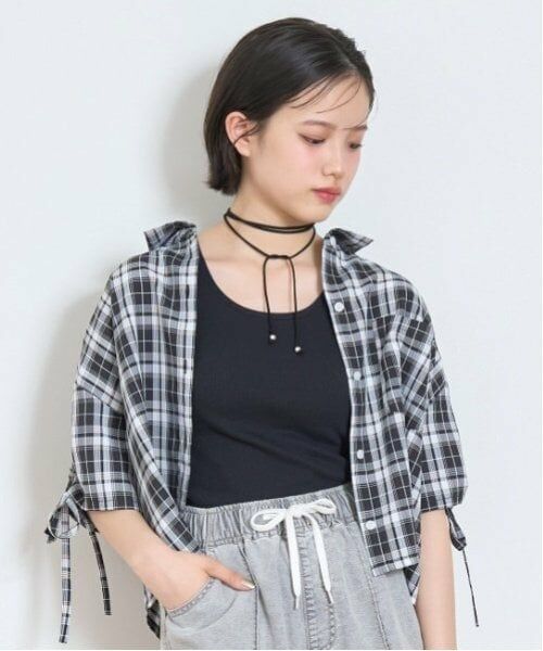 Lovetoxic / ラブトキシック シャツ・ブラウス | 【LTXC】ドロスト半袖チェックシャツ | 詳細3