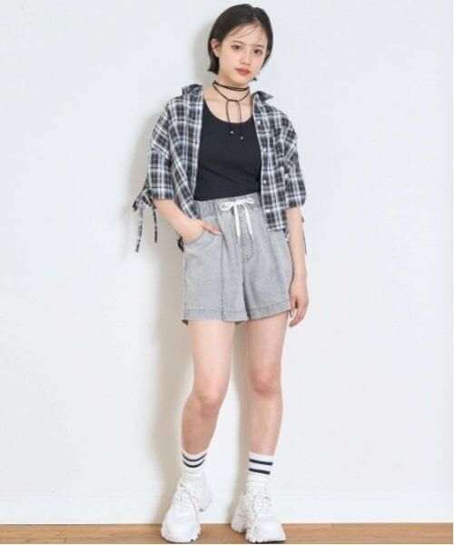 Lovetoxic / ラブトキシック シャツ・ブラウス | 【LTXC】ドロスト半袖チェックシャツ | 詳細4