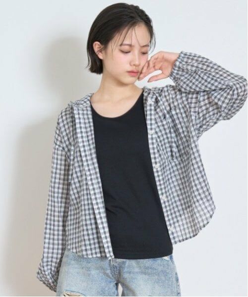 Lovetoxic / ラブトキシック パーカー | 【LTXC】チェックシアーパーカ（オフ ホワイト）