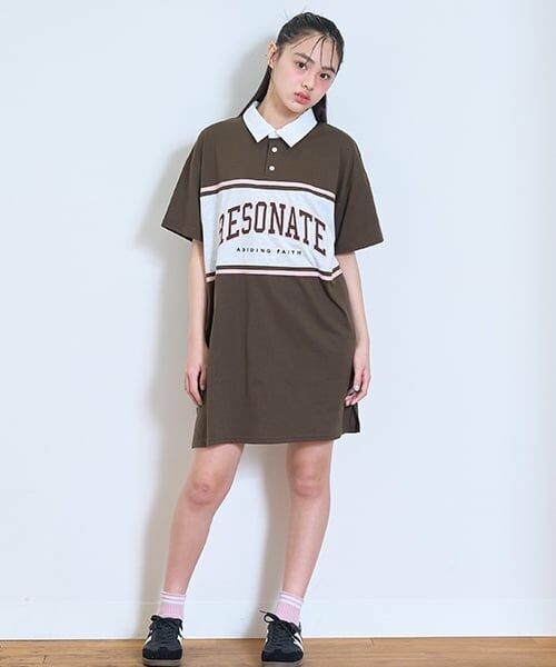 Lovetoxic / ラブトキシック ミニ丈・ひざ丈ワンピース | 【LTXC】【吸水速乾/さらさら】ラガーTワンピ | 詳細1