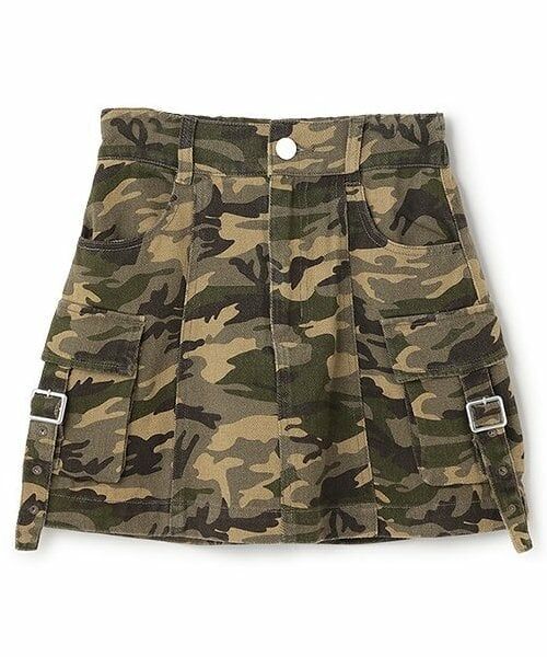 Lovetoxic / ラブトキシック ショート・ハーフ・半端丈パンツ | 【LTXC】カーゴデニムミニスカート（カーキ）