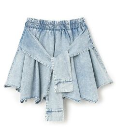 Lovetoxic / ラブトキシック ショート・ハーフ・半端丈パンツ | 【LTXC】腰巻き風デニムキュロット