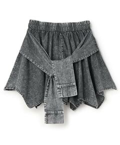 Lovetoxic / ラブトキシック ショート・ハーフ・半端丈パンツ | 【LTXC】腰巻き風デニムキュロット