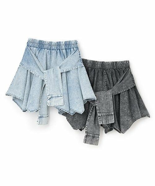 Lovetoxic / ラブトキシック ショート・ハーフ・半端丈パンツ | 【LTXC】腰巻き風デニムキュロット | 詳細7