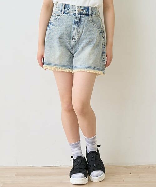 Lovetoxic / ラブトキシック ショート・ハーフ・半端丈パンツ | 【LTXC】スタッズデニムショートパンツ（ブルー）